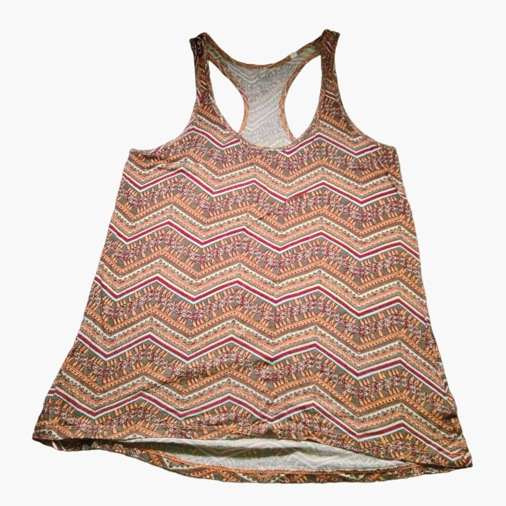 Kirra Tank Top Southwest Shirt Womens Size Small Brown Peach Racerback